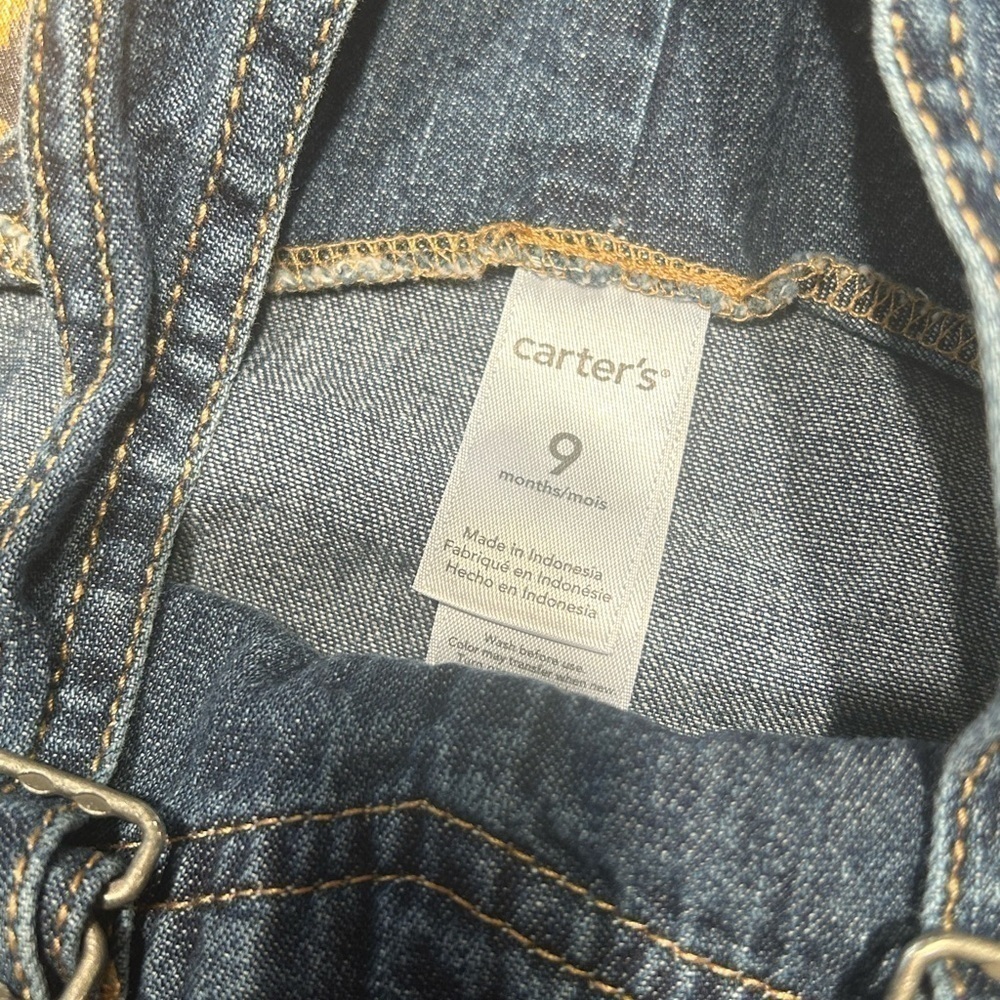 Carters All-American Hunk Division Denim Overalls - Picture 4 of 5